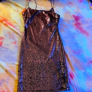 Purple and black sparkle dress
